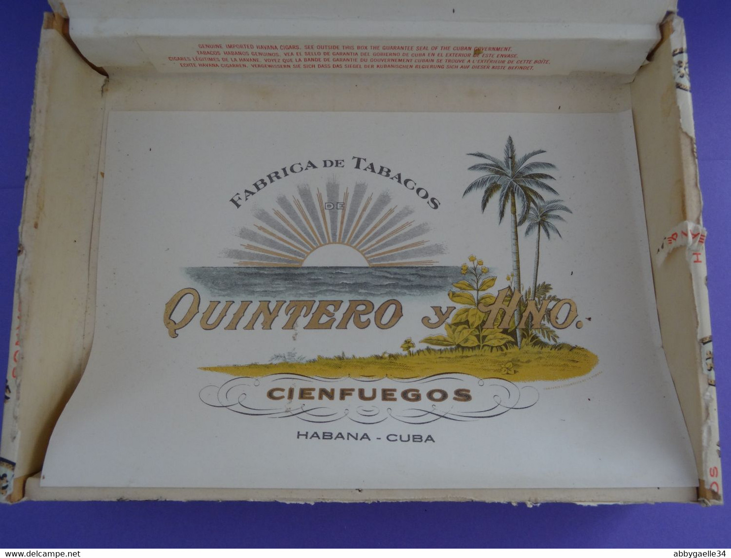 * Lot De 2 Boîtes De Tabac Vides Bois * Partagas Flor De Tabacos, Quintero Y Hno, Cienfuegos, Cuba Havane Habana (lot 3) - Boites à Tabac Vides