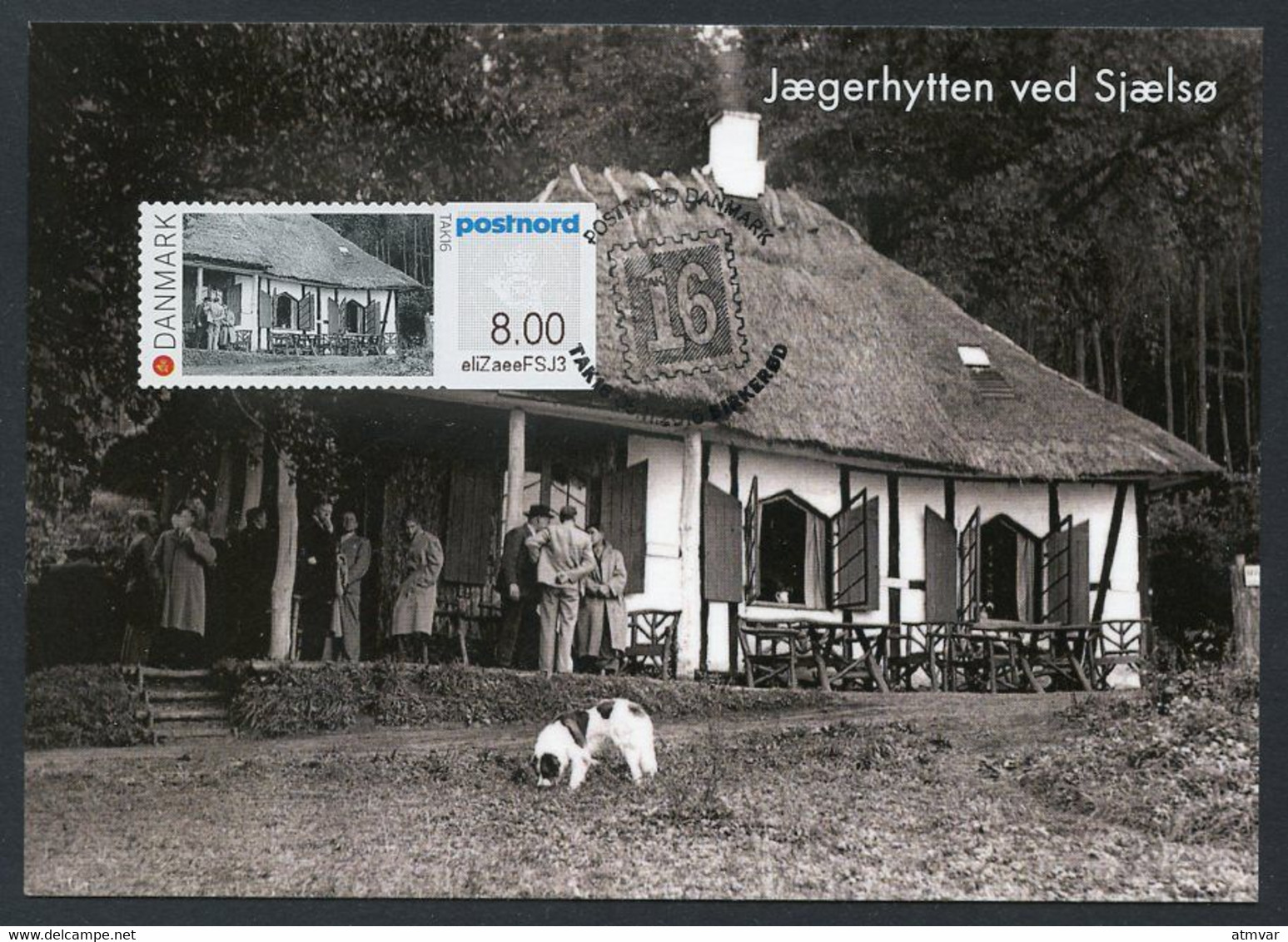 DENMARK (2016) Carte Maximum Card ATM TAK16 - Jægerhytten Ved Sjælsø (1937), Hunter's Cabin, Cabane Du Chasseur - Tarjetas – Máximo