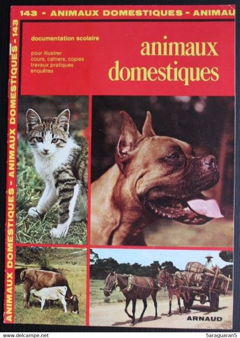 Documentation Scolaire Arnaud - 143 - Animaux Domestiques - Edition 1985 - Fiches Didactiques