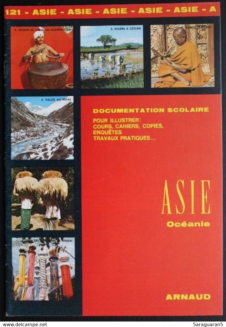 Documentation Scolaire Arnaud - 121 - Asie / Océanie - Edition 1984 - Schede Didattiche