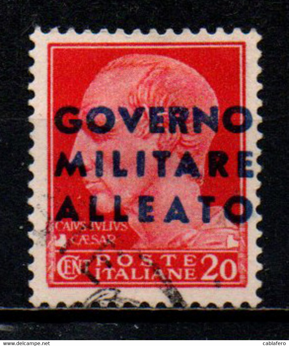 ITALIA - OCCUPAZIONE ANGLO-AMERICANA - 1943 - NAPOLI - 20 C. - USATO - Anglo-Amerik. Bez.: Naples