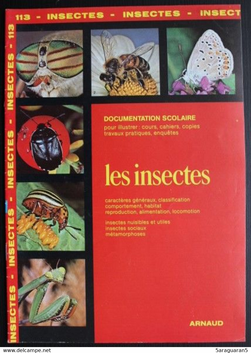 Documentation Scolaire Arnaud - 113 - Les Insectes - Edition 1985 - Fichas Didácticas