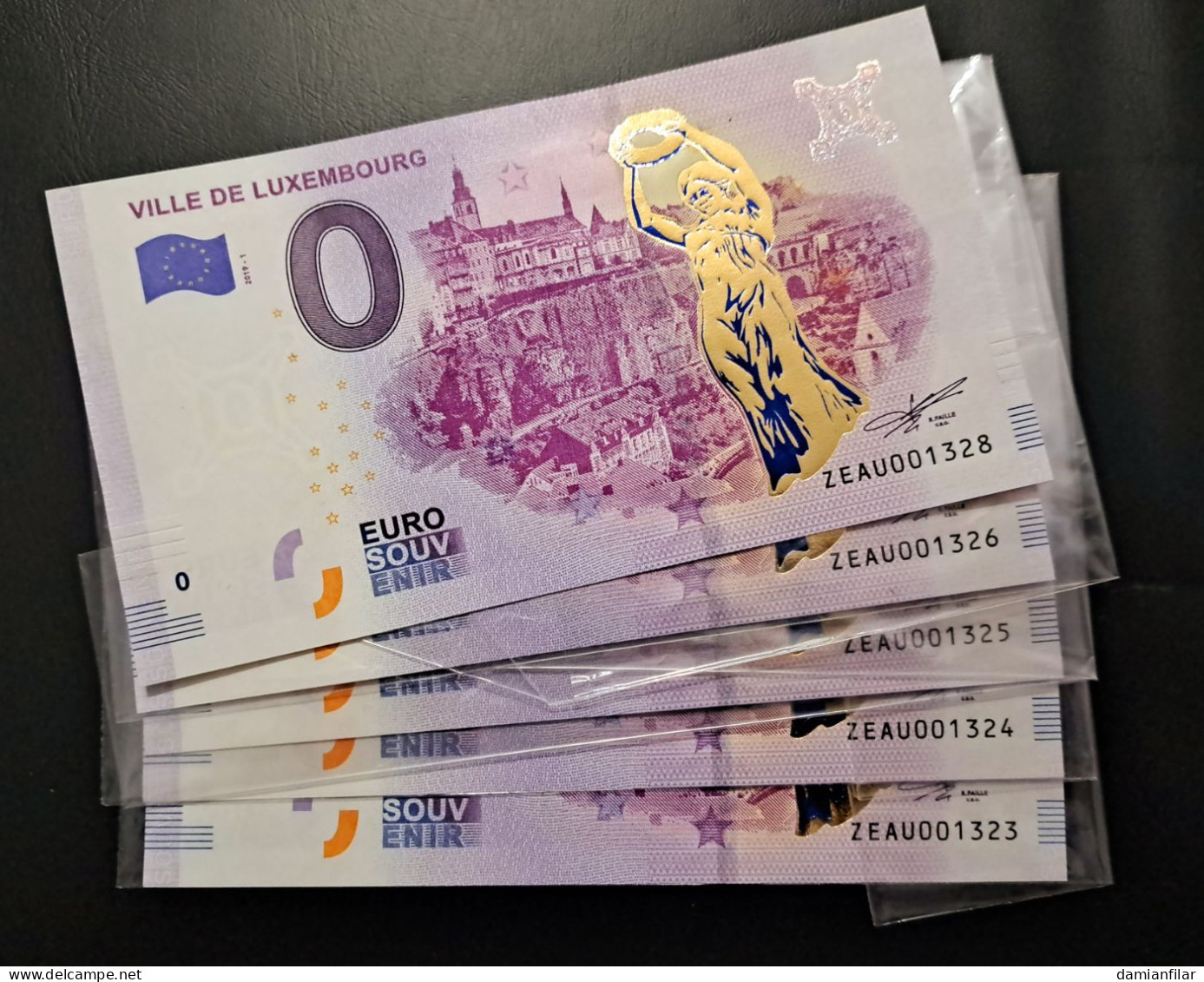 0 Euro Souvenir Ville De Luxembourg ZEAU 2019-1 Gold - Luxembourg