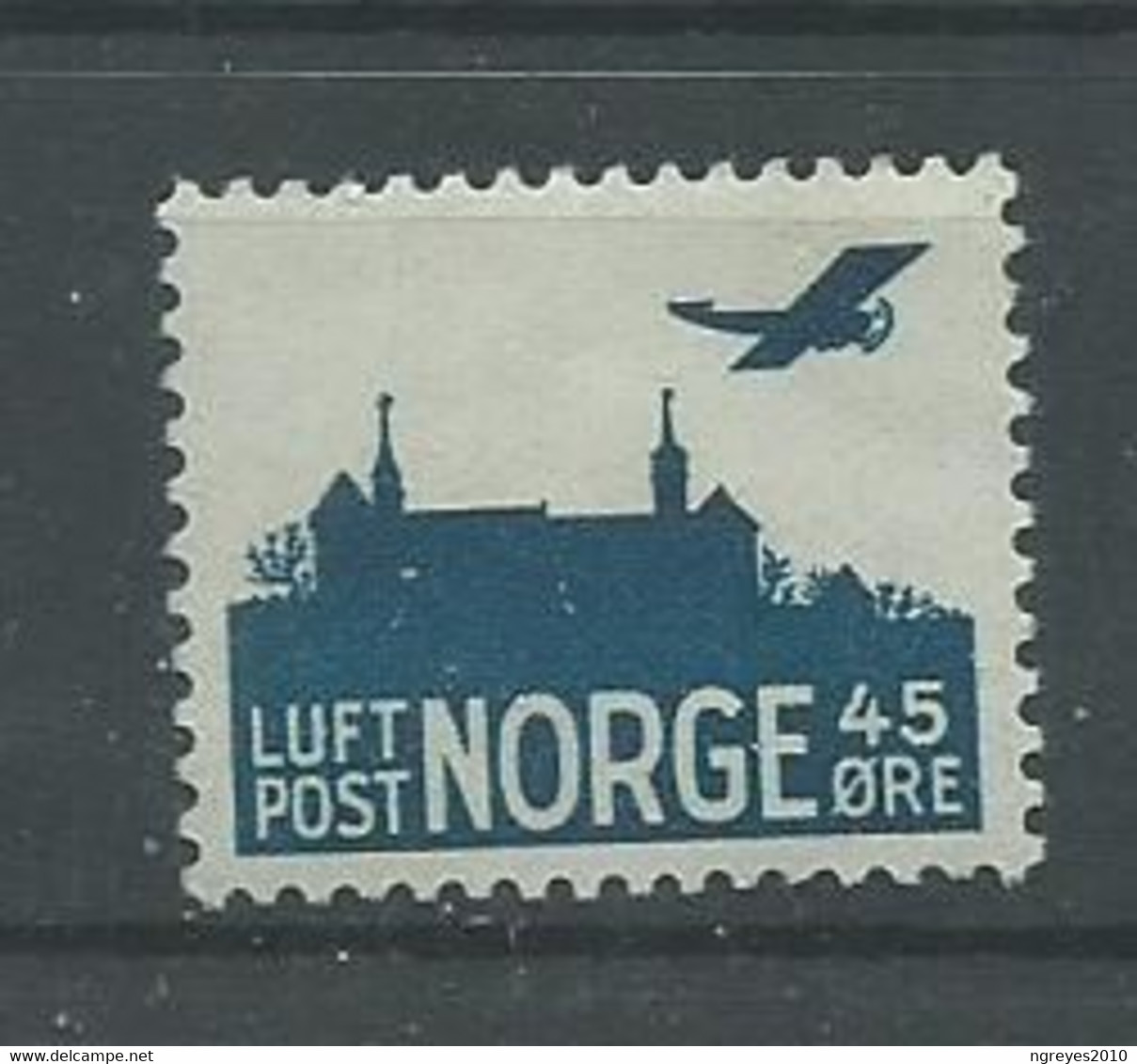 220041973  NORUEGA.  YVERT  AEREO.  Nº  3  **/MNH - Nuevos