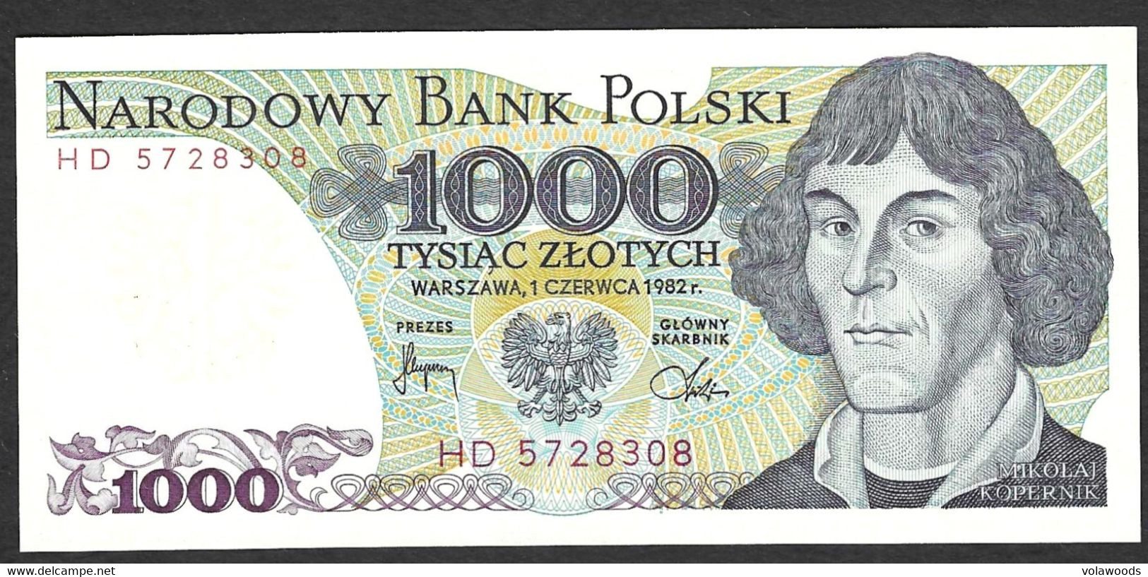 Polonia - Banconota Non Circolata FdS UNC Da 1000 Zloty P-146c - 1982 #19 - Polonia