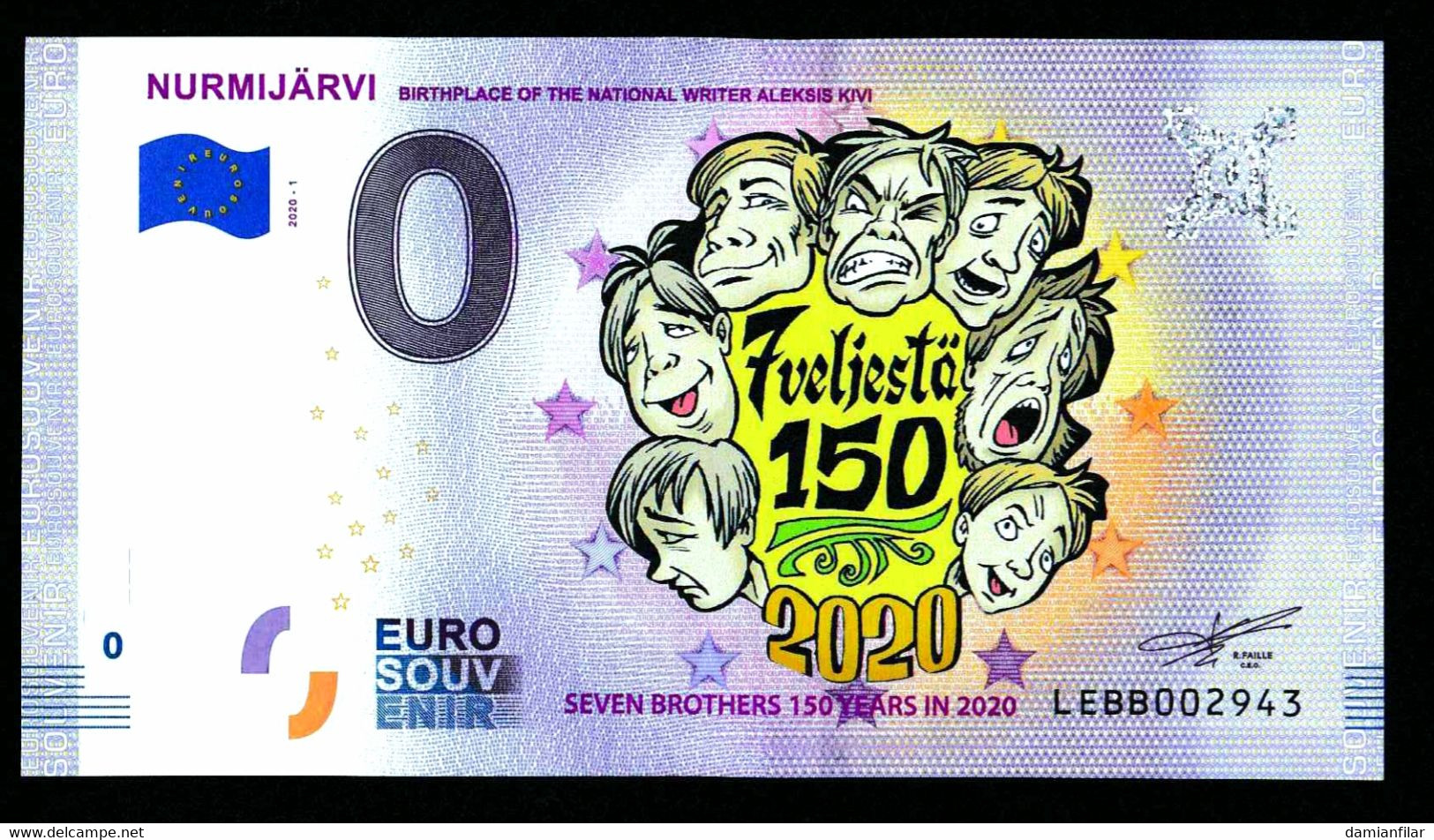 0 Euro Souvenir NURMIJÄRVI LEBB	2020-1 Color - Finland