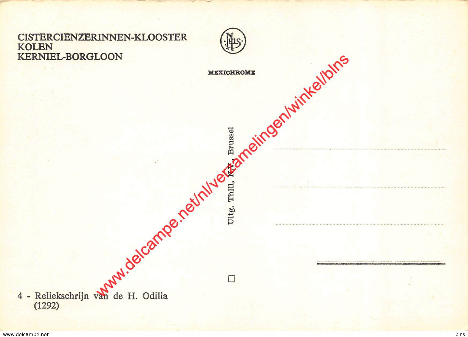 Cistercienzerinnen-Klooster Kolen - Reliekschrijn Van De H. Odilia - Kerniel Borgloon - Borgloon