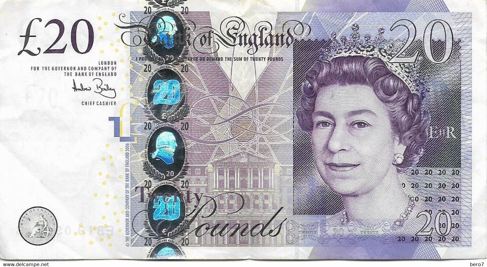 Great Britain - United Kingdom 20 Sterling Pounds [USED] - 20 Pounds