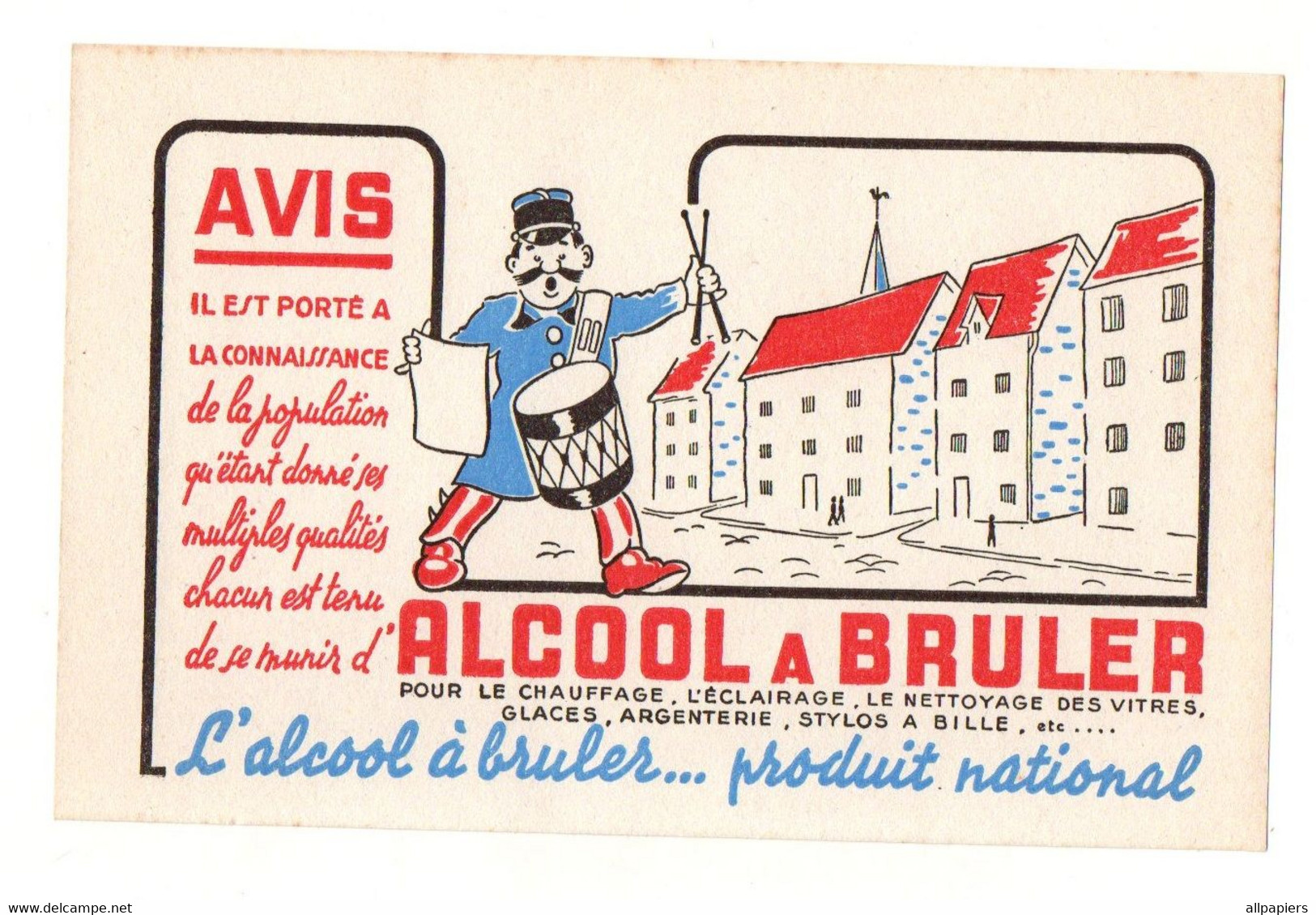 Buvard Alcool à Bruler Avis L'alcool à Bruler...produit National - Format : 21x13.5 Cm - A