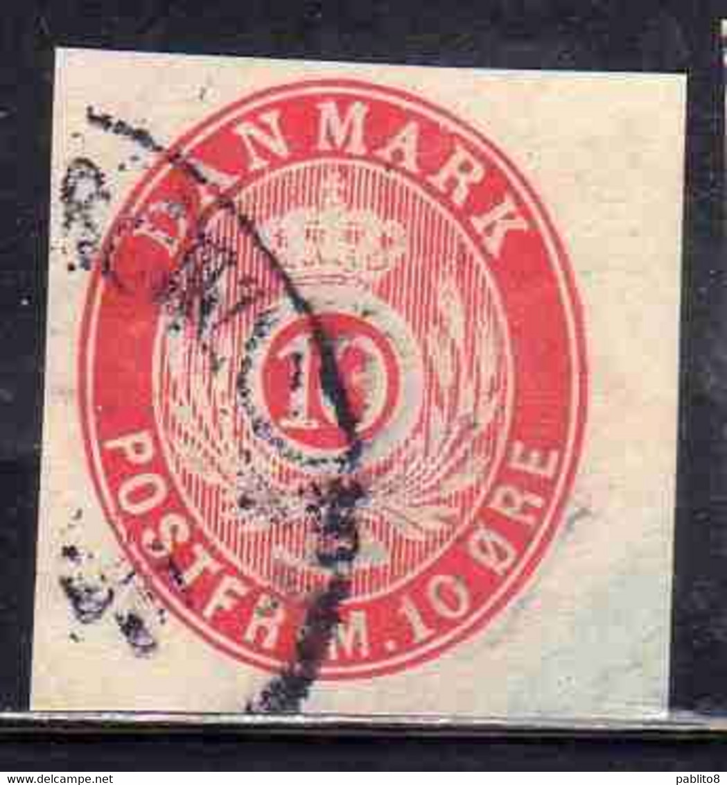 DANEMARK DANMARK DENMARK DANIMARCA IMPERF. NUMERAL 10o USED USATO OBLITERE' - Officials