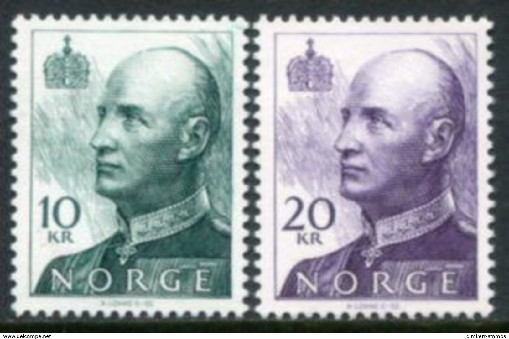 NORWAY 1993 Definitive: King Harald V 10 Kr. 20 Kr. On Ordinary Paper Perforated 13¼:13 MNH / **.   Michel 1131Ax-32Ax - Unused Stamps