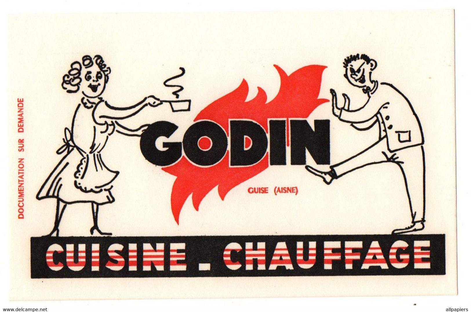 Buvard Godin Cuisine - Chauffage - Formation : 21x13.5 Cm - G