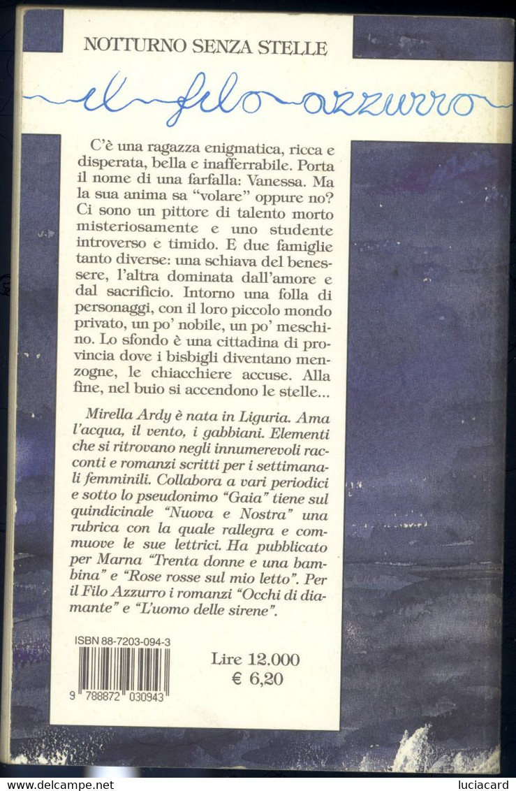 NOTTURNO SENZA STELLE -MIRELLA ARDY -IL FILOAZZURRO 2000 - Bambini E Ragazzi