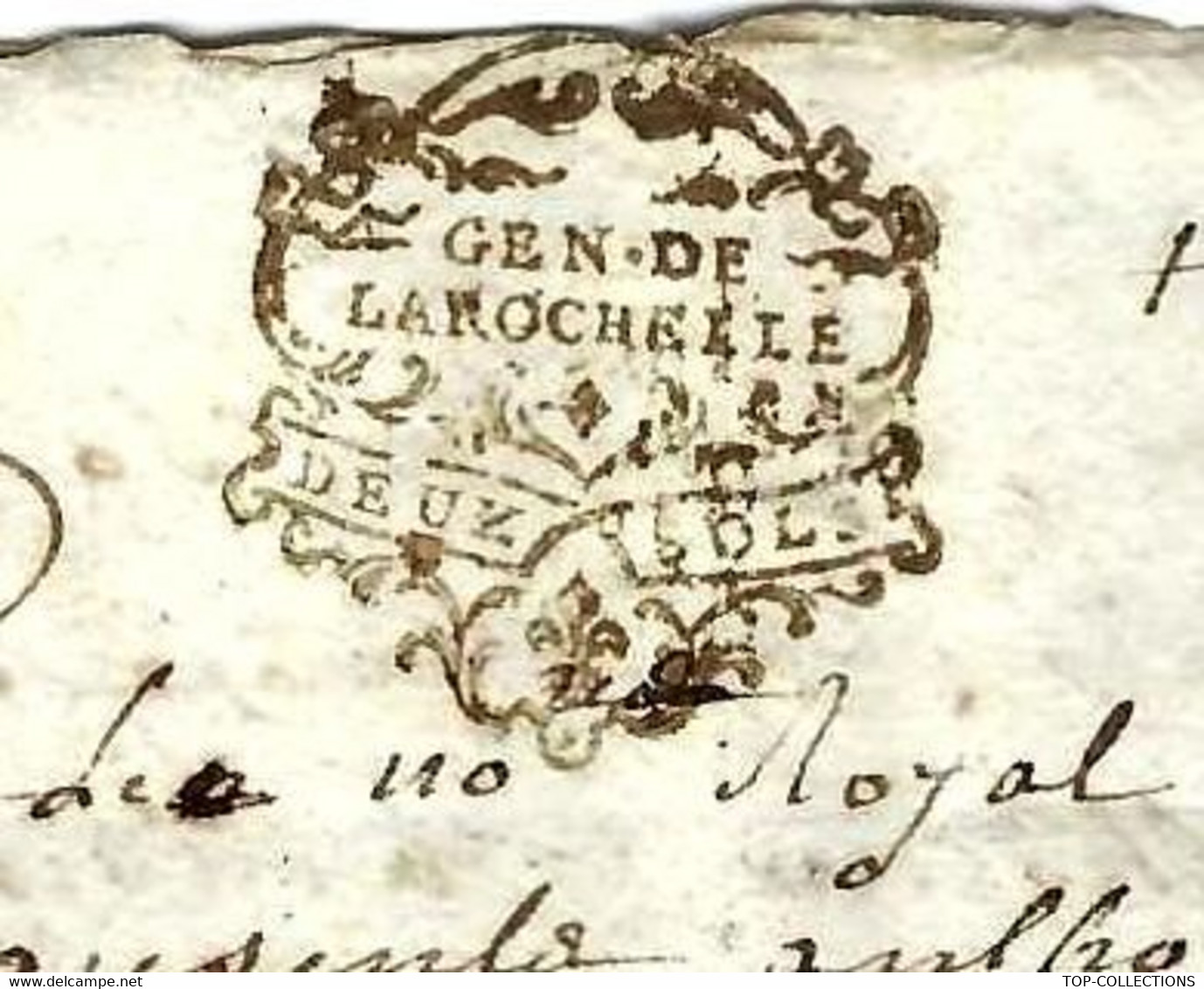 1738 CACHET GENERALITE LAROCHELLE SUR ACTE Notarié Promesse De Mariage TRES RARE V.SCANS - Historische Dokumente