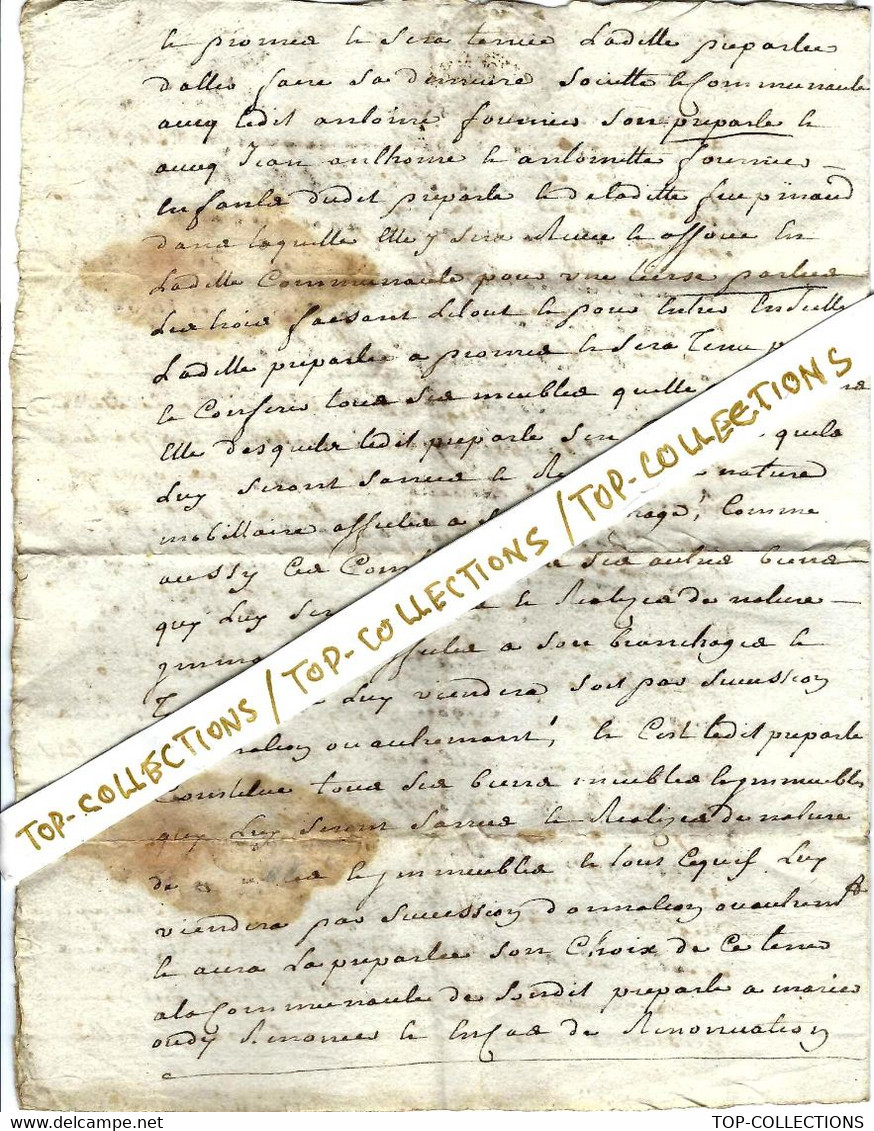 1738 CACHET GENERALITE LAROCHELLE SUR ACTE Notarié Promesse De Mariage TRES RARE V.SCANS - Historical Documents