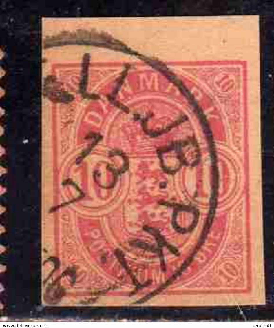 DANEMARK DANMARK DENMARK DANIMARCA IMPERF. NUMERAL 10o USED USATO OBLITERE' - Dienstzegels