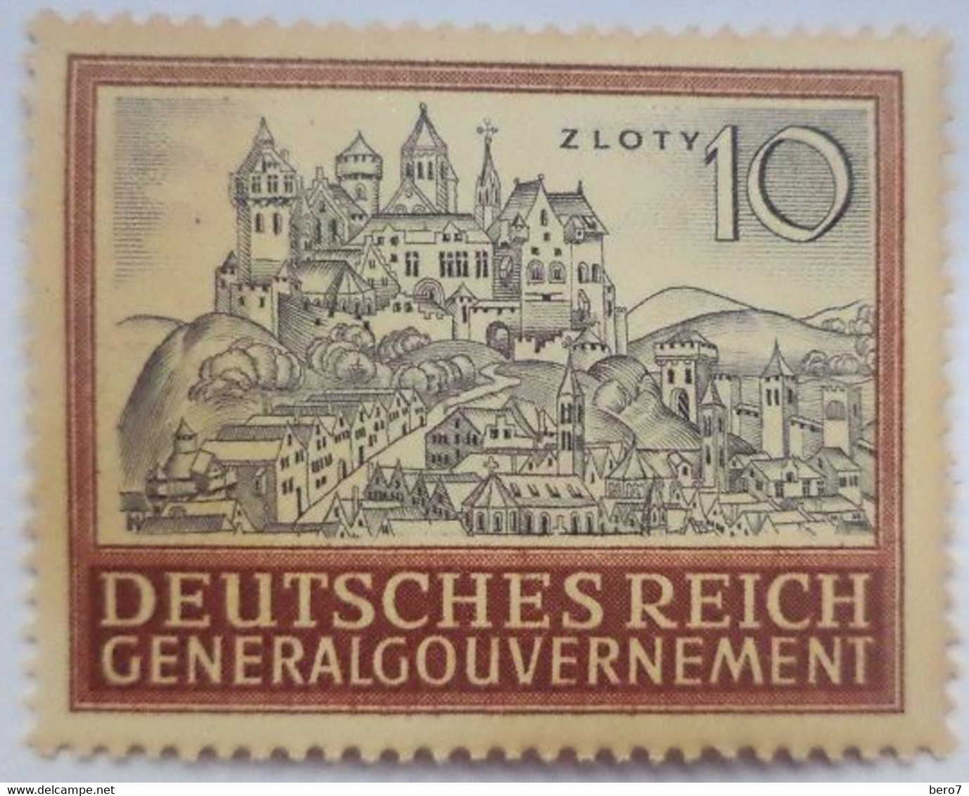 Poland, German Occupation In WWII 1943 Krakau, City And Castle [MNH] - Andere & Zonder Classificatie