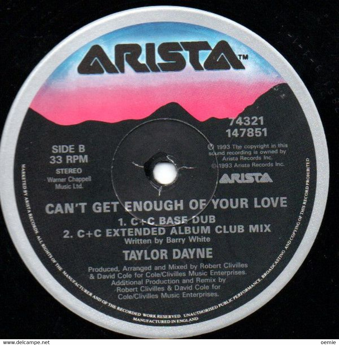 TAYLOR DAYNE  CAN'T GET ENOUGH OF YOUR LOVE - 45 T - Maxi-Single