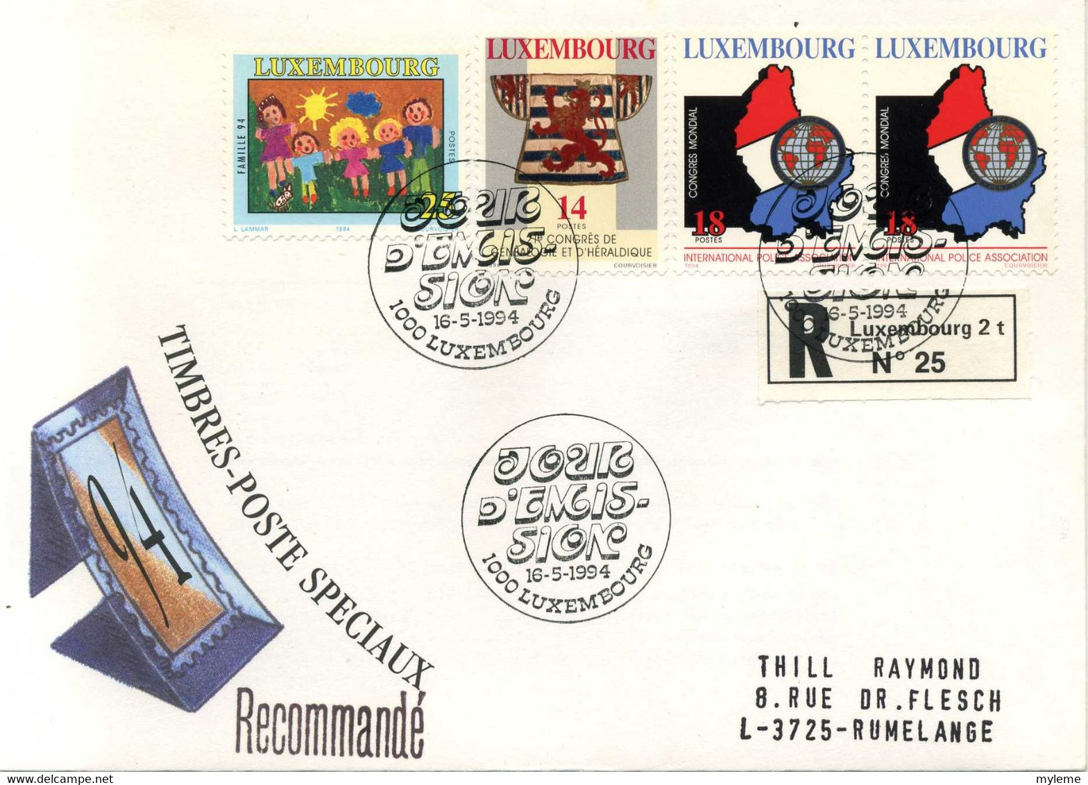 Z25-5 Luxembourg  Recommandé  N° 1292 à 1294  En Parfait état . A Saisir !!! - Lettres & Documents