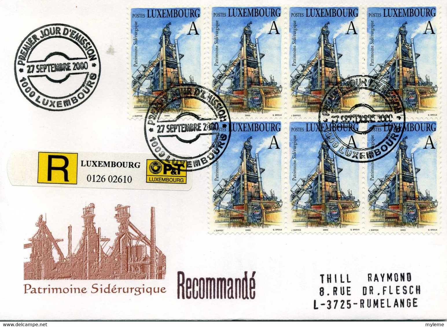 Z25-7 Luxembourg  Recommandé N° 1464en Parfait état . A Saisir !!! - Storia Postale