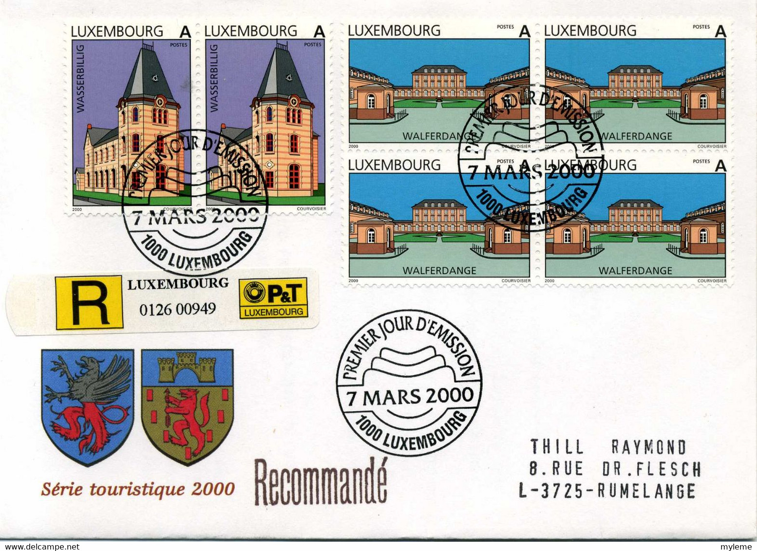 Z25-8 Luxembourg  Recommandé N° 1445 + 1446   En Parfait état . A Saisir !!! - Briefe U. Dokumente