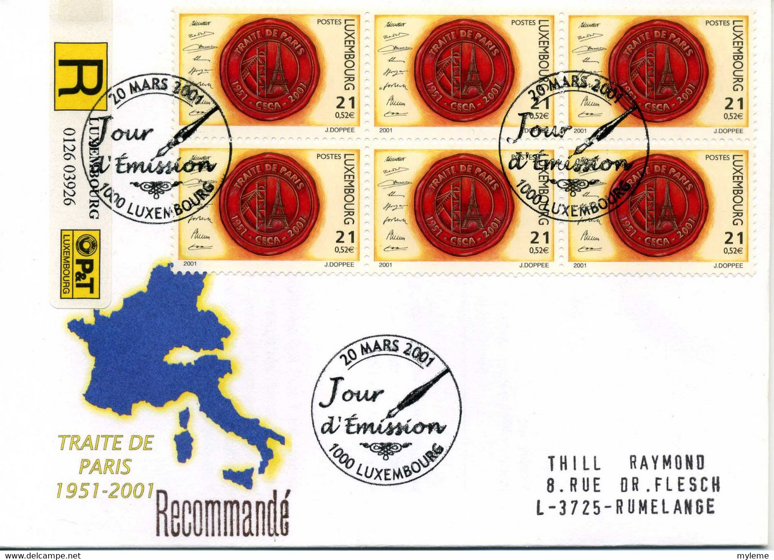 Z25-8 Luxembourg  Recommandé N° 1476  En Parfait état . A Saisir !!! - Brieven En Documenten