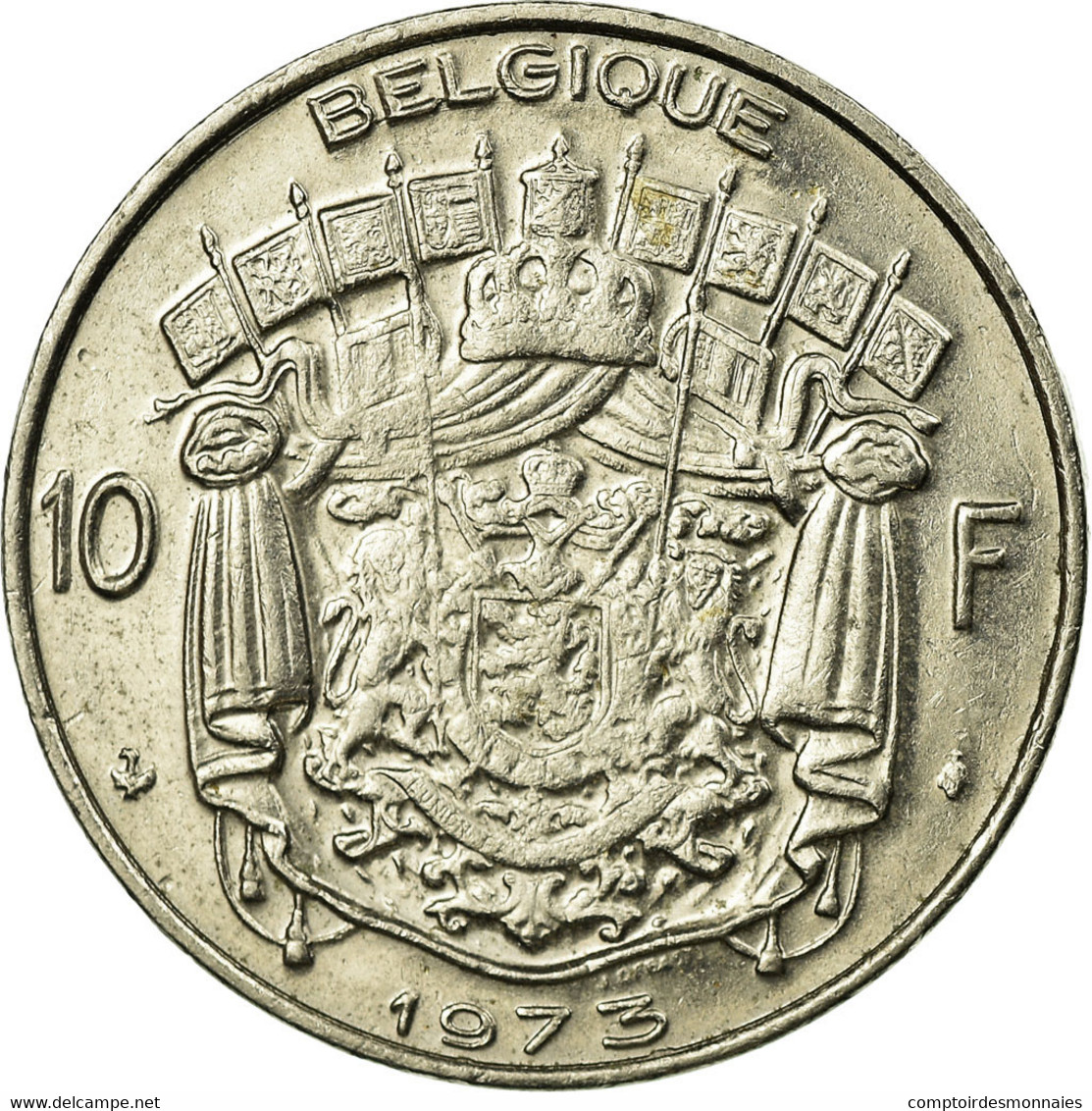 Monnaie, Belgique, 10 Francs, 10 Frank, 1973, Bruxelles, TTB, Nickel, KM:155.1 - 10 Francs