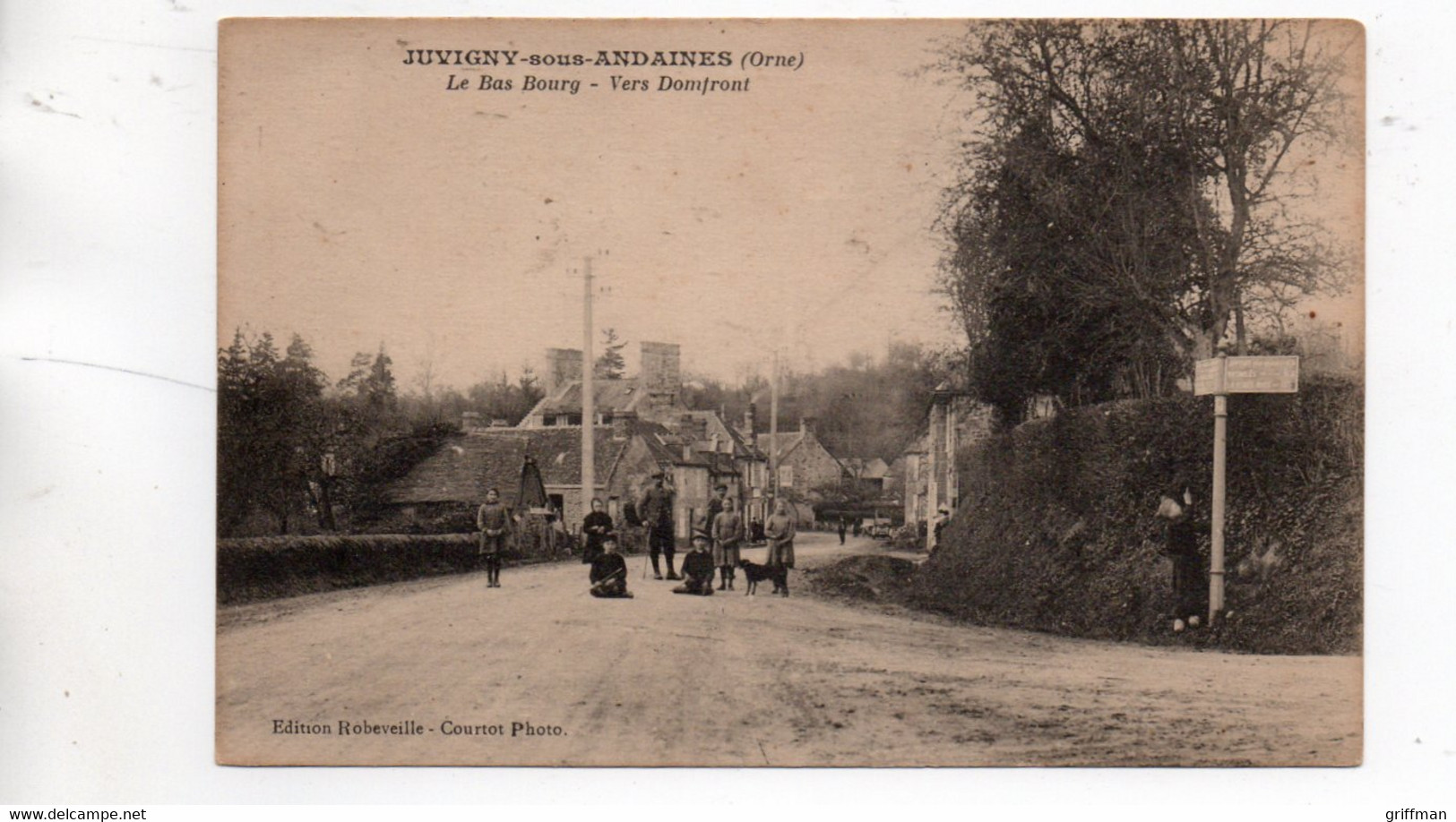 JUVISY SOUS ANDAINE ANDAINES LE BAS BOURG VERS DOMFRONT 1919 TBE - Juvigny Sous Andaine