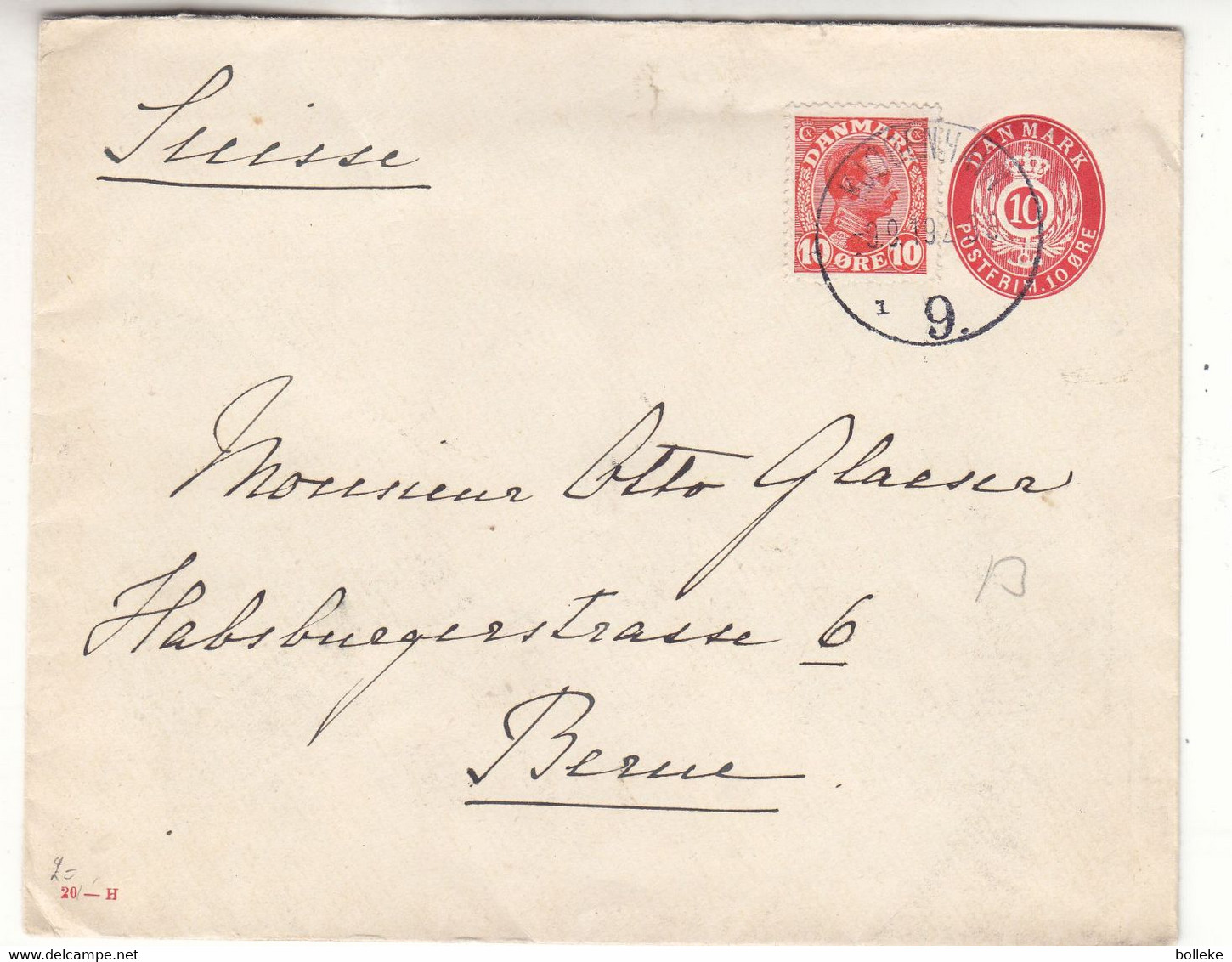 Danemark - Lettre De 1902 ? - Entier Postal - Oblit Kjobenhavn - Exp Vers Bern - - Cartas & Documentos