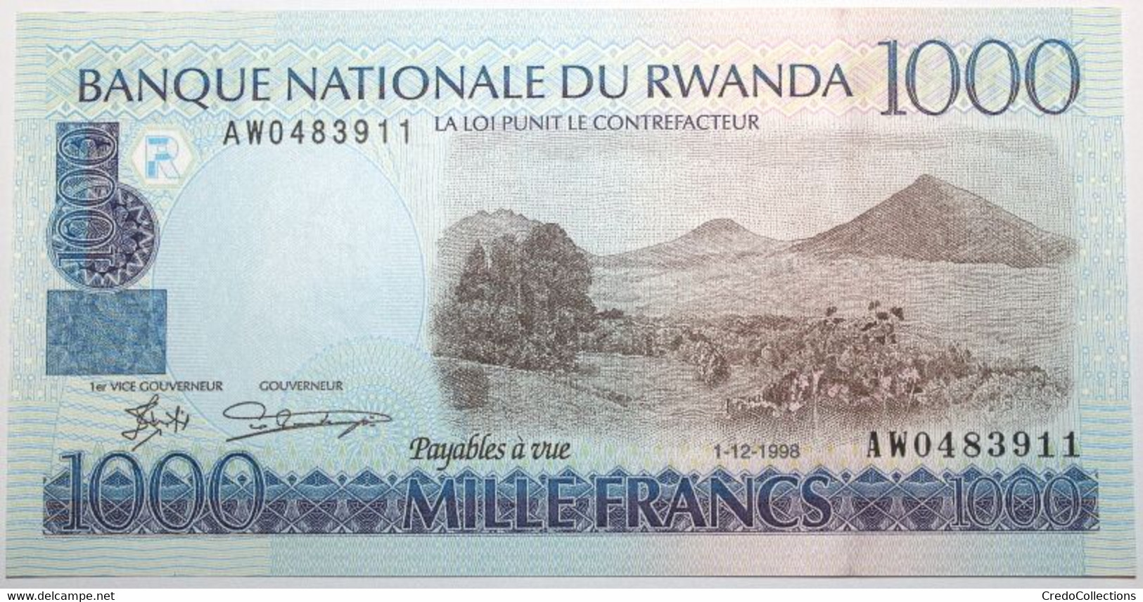 Rwanda - 1000 Francs - 1998 - PICK 27b - NEUF - Rwanda