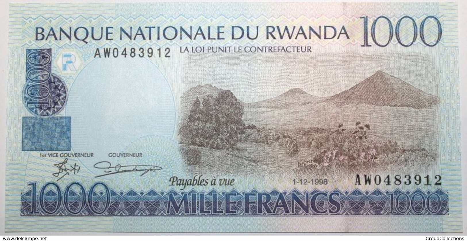 Rwanda - 1000 Francs - 1998 - PICK 27b - NEUF - Ruanda