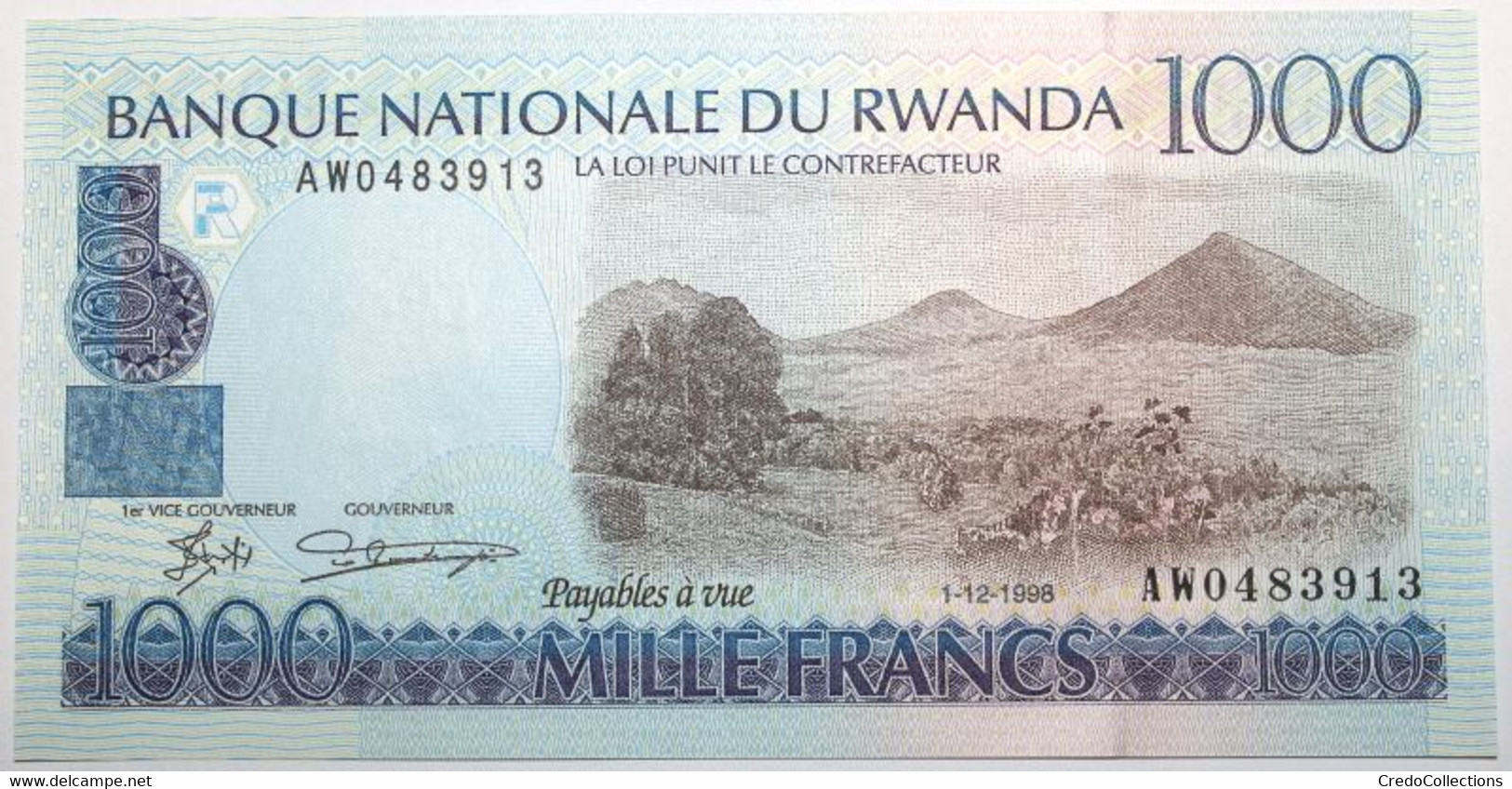 Rwanda - 1000 Francs - 1998 - PICK 27b - NEUF - Ruanda