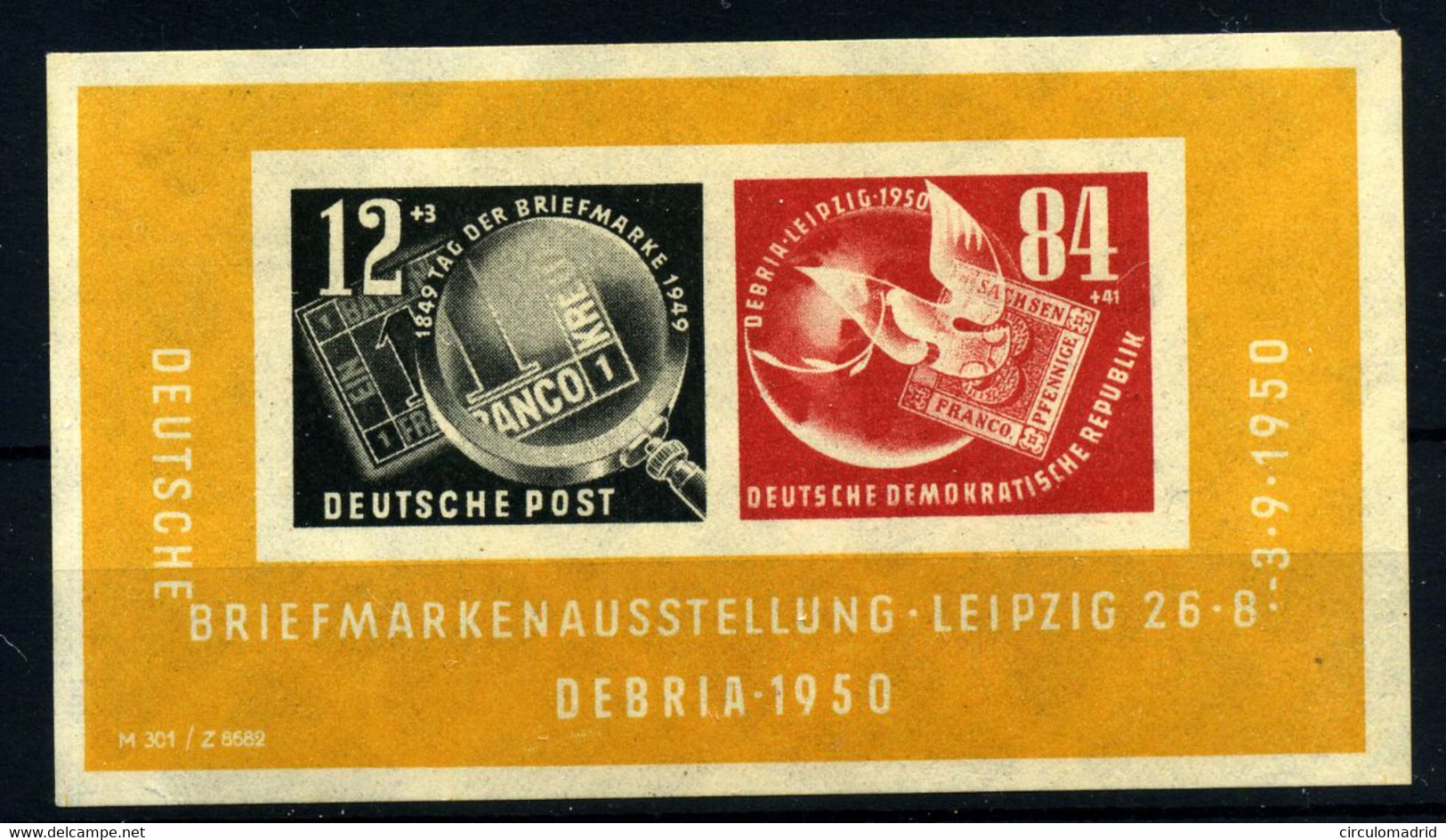Alemania (HB) Nº 1. Año 1950 - 1° Giorno – FDC (foglietti)