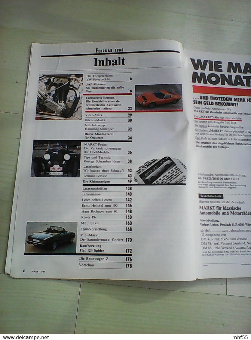 22 Autozeitschriften Markt für klassische Automobile un d Motorräder, 1985 -1990