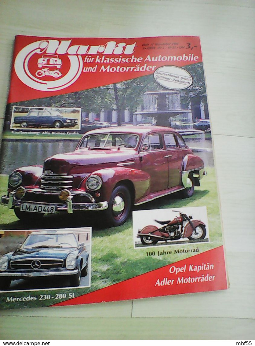 22 Autozeitschriften Markt für klassische Automobile un d Motorräder, 1985 -1990