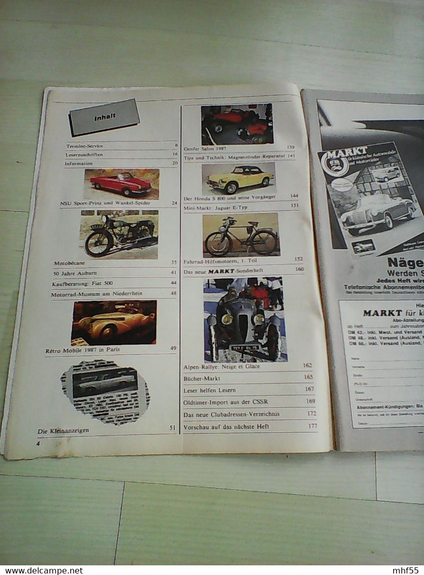 22 Autozeitschriften Markt für klassische Automobile un d Motorräder, 1985 -1990