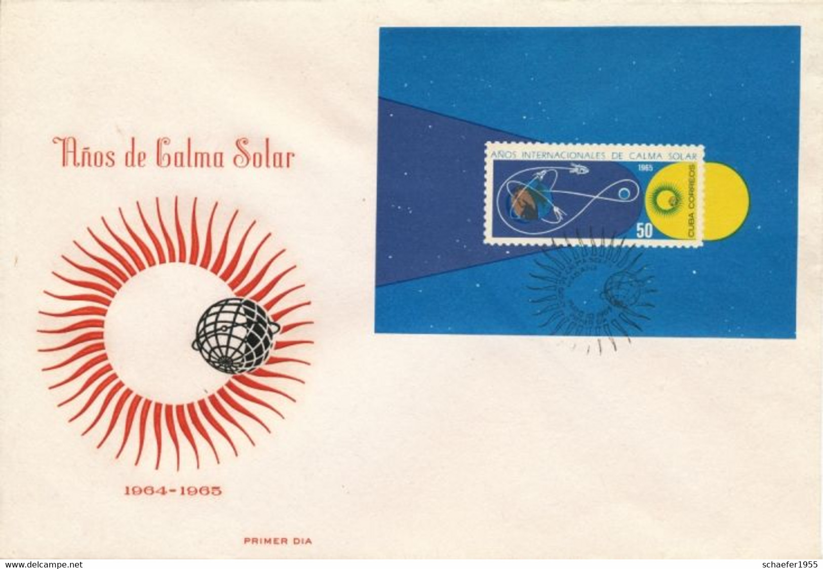 Cuba, Kuba 1965 Calma Solar FDC + Bloc - Noord-Amerika