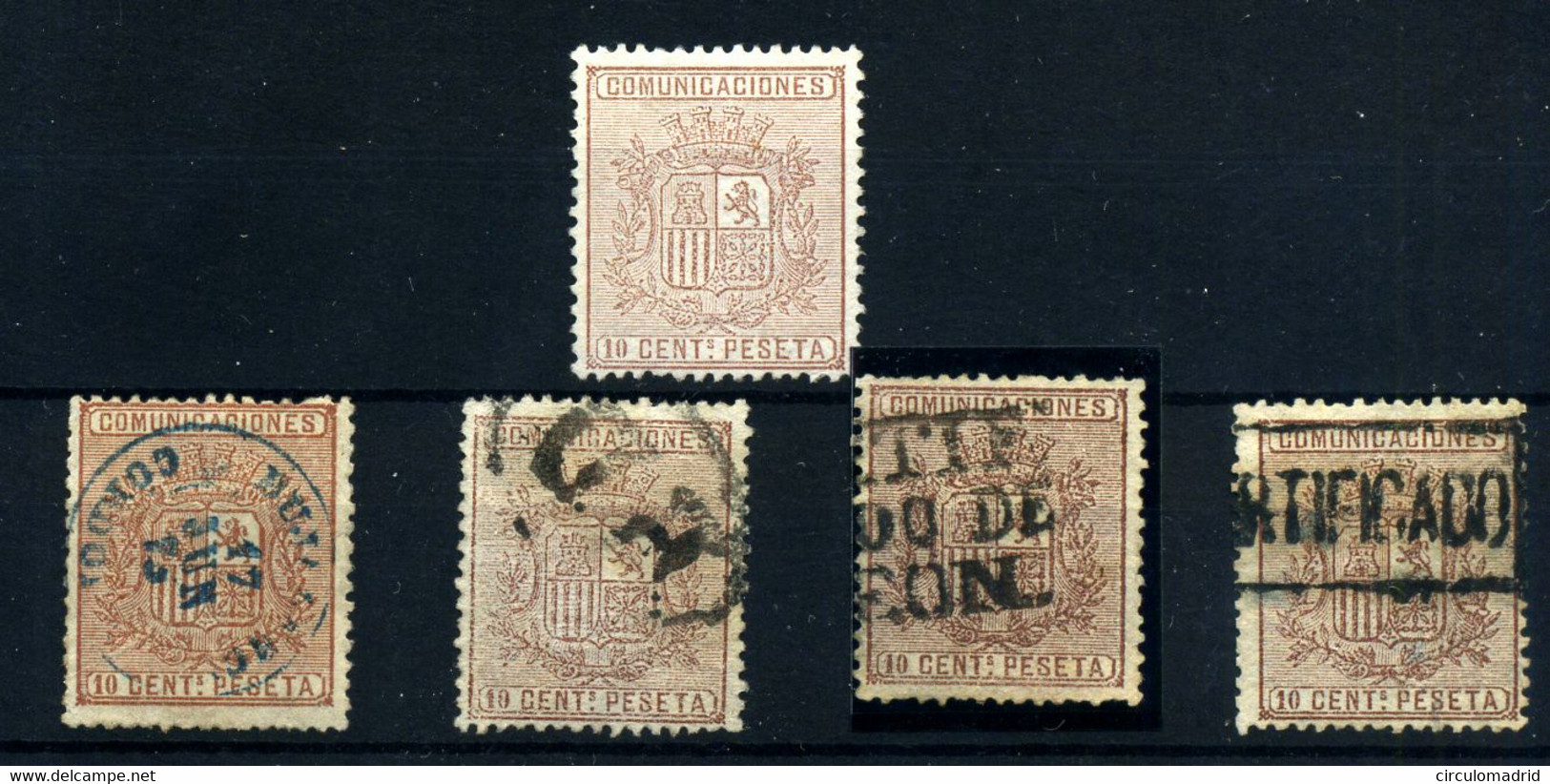 España Nº 153A*, 153A/B Usados. Año 1874 - Usati