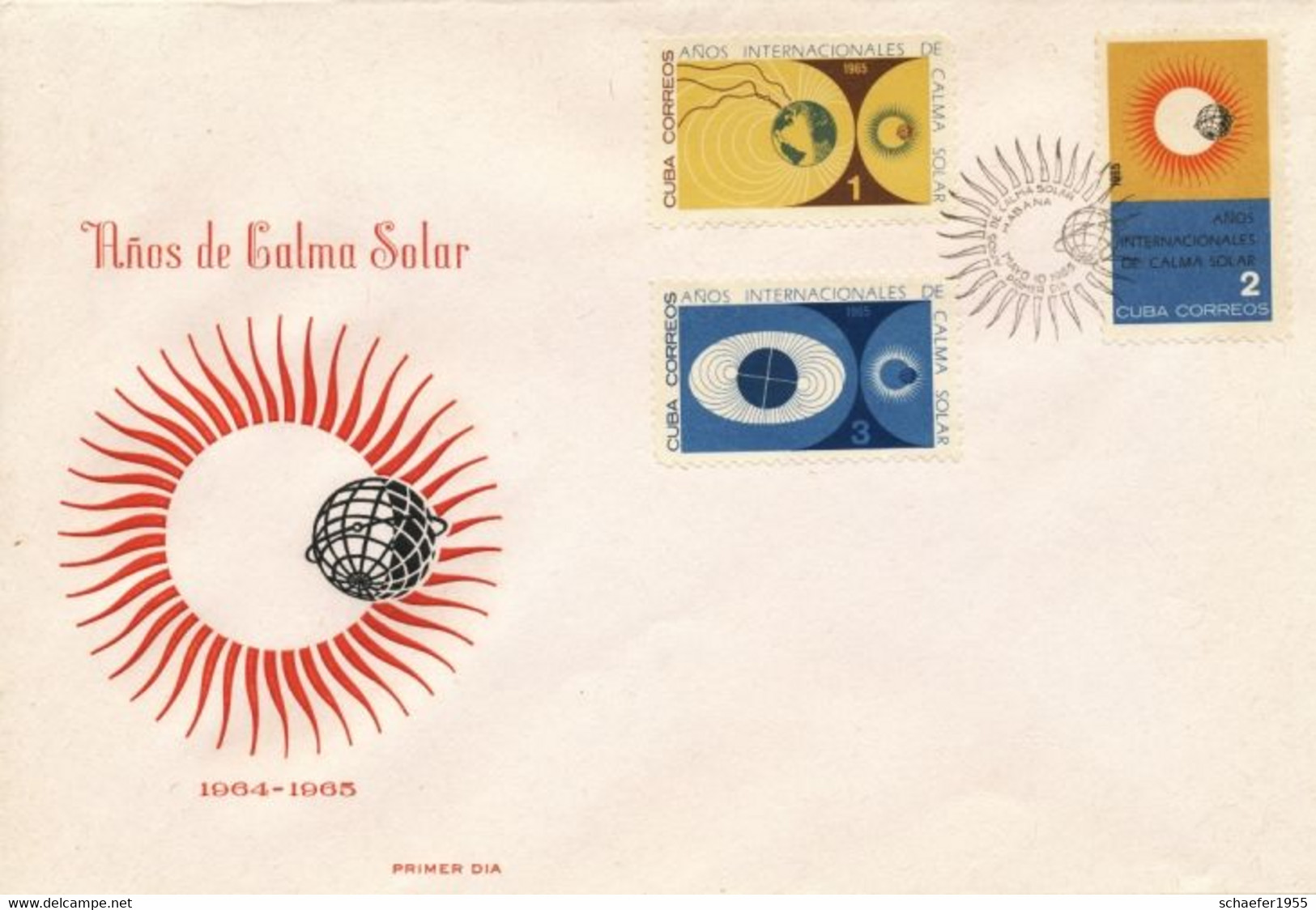 Cuba, Kuba 1965 Calma Solar 2x FDC + Stamps - America Del Nord