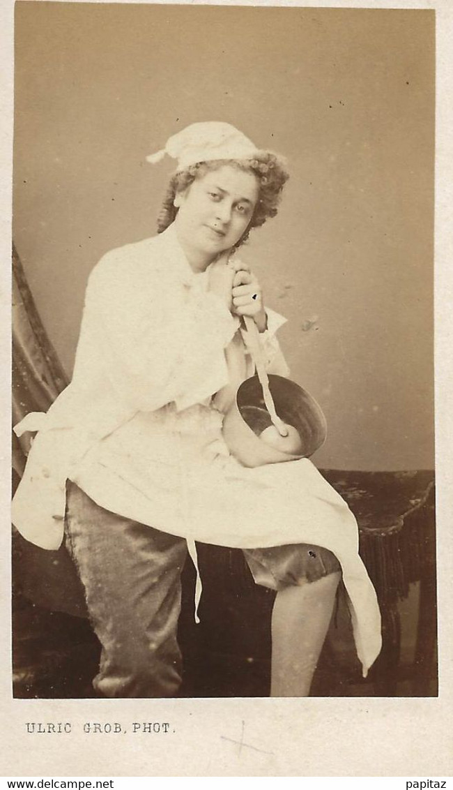 AMELIE BODE DANSEUSE VERS 1860 PHOTOGRAPHIE SUR CARTON CDV PAPIER ALBUMINÉ - Beroemde Personen