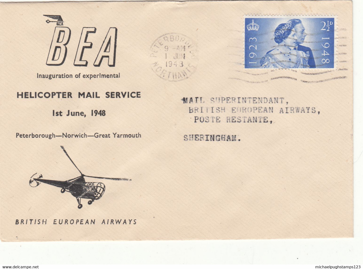 G.B. / Airmail / Helicopter Mail / Peterboroug / Norfolk - Zonder Classificatie