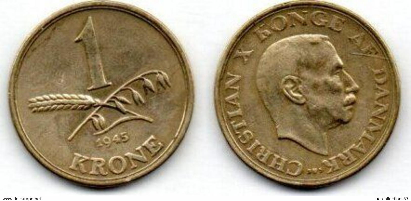 Danemark - Denmark - Dänemark  Krone 1945 TB+ - Dinamarca