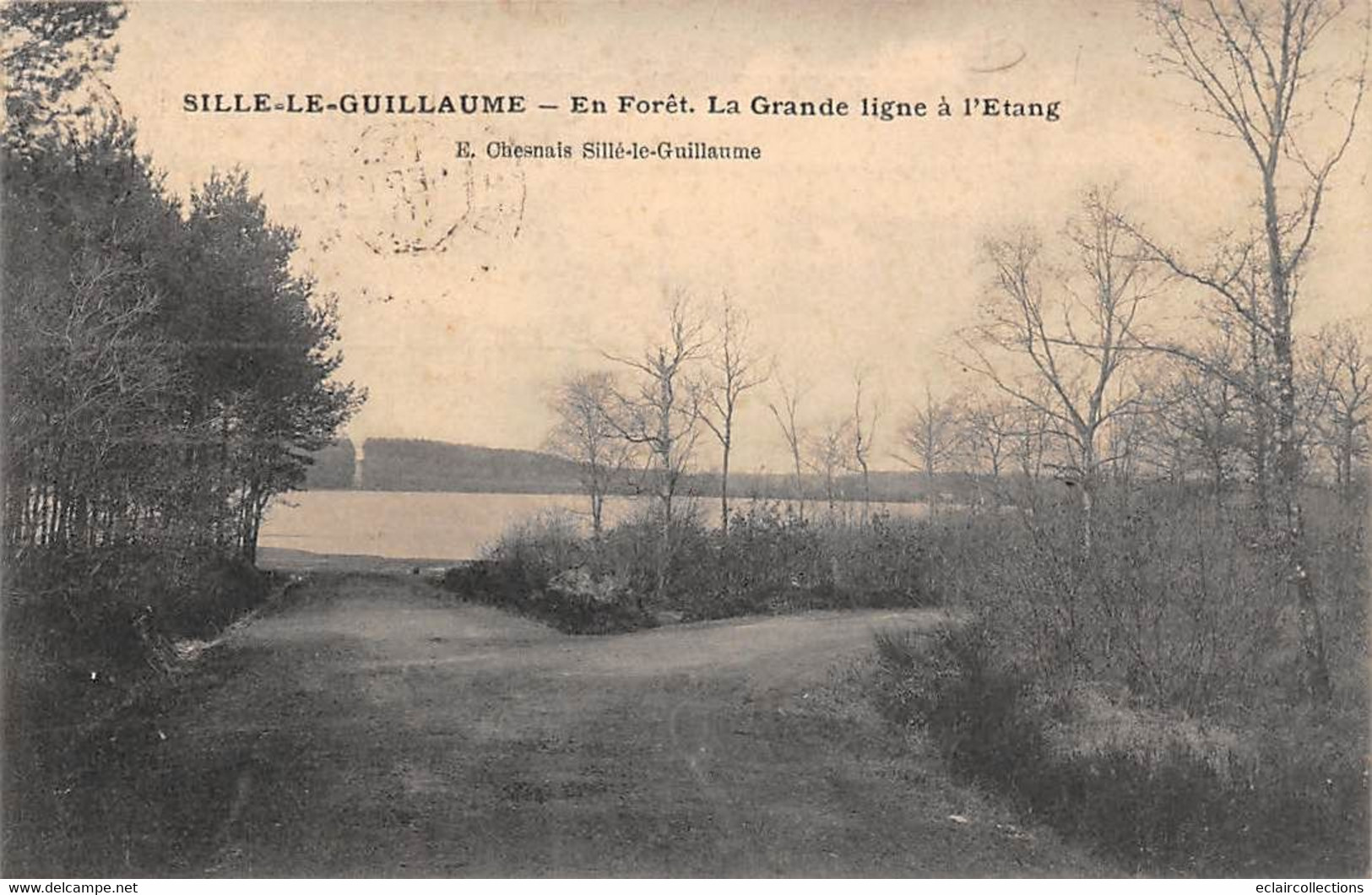 Sillé Le Guillaume     72       En Forêt La Grande Ligne à L'étang     (voir Scan) - Sille Le Guillaume