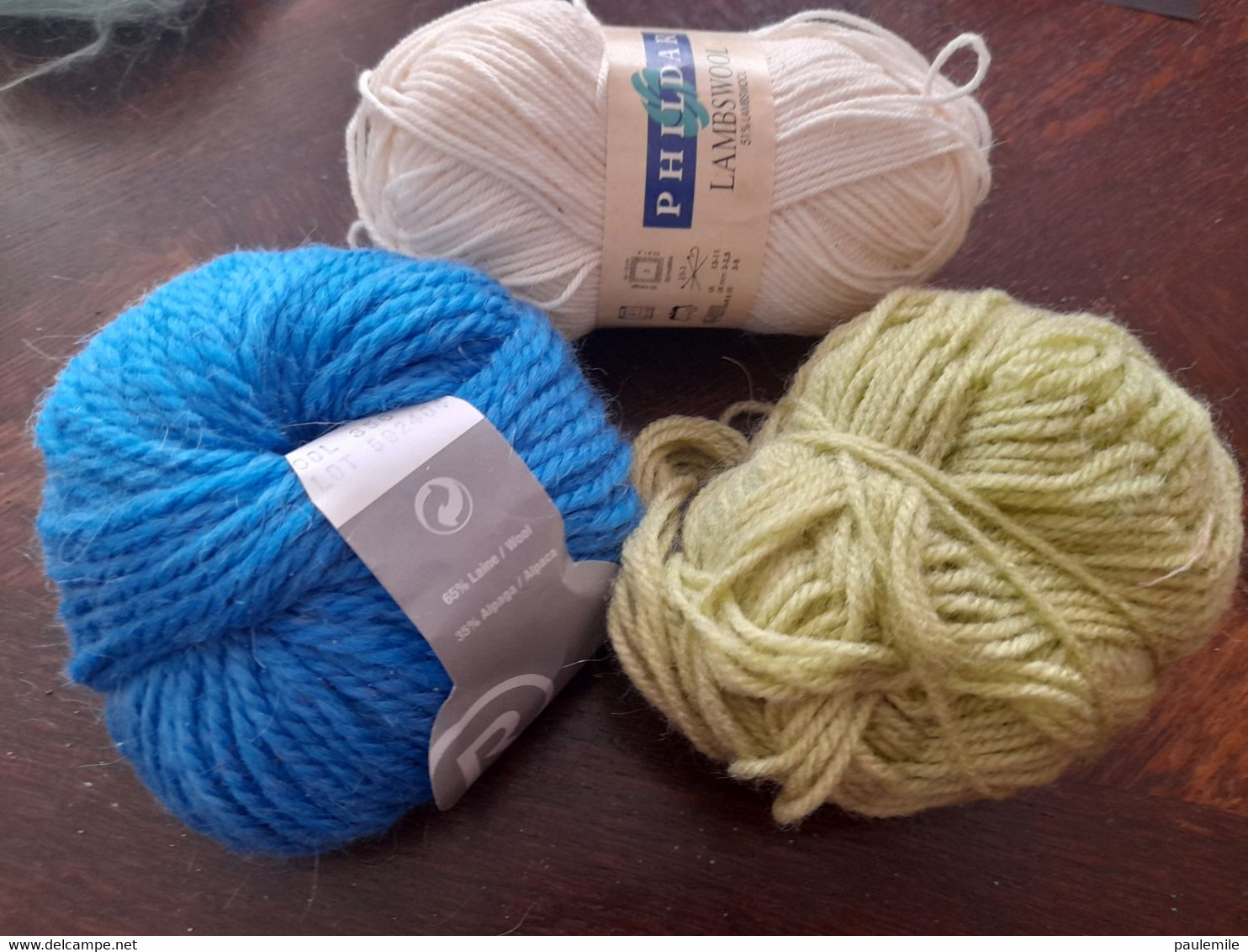 3 PELOTES DE LAINE  DIFFERENTES - Wool