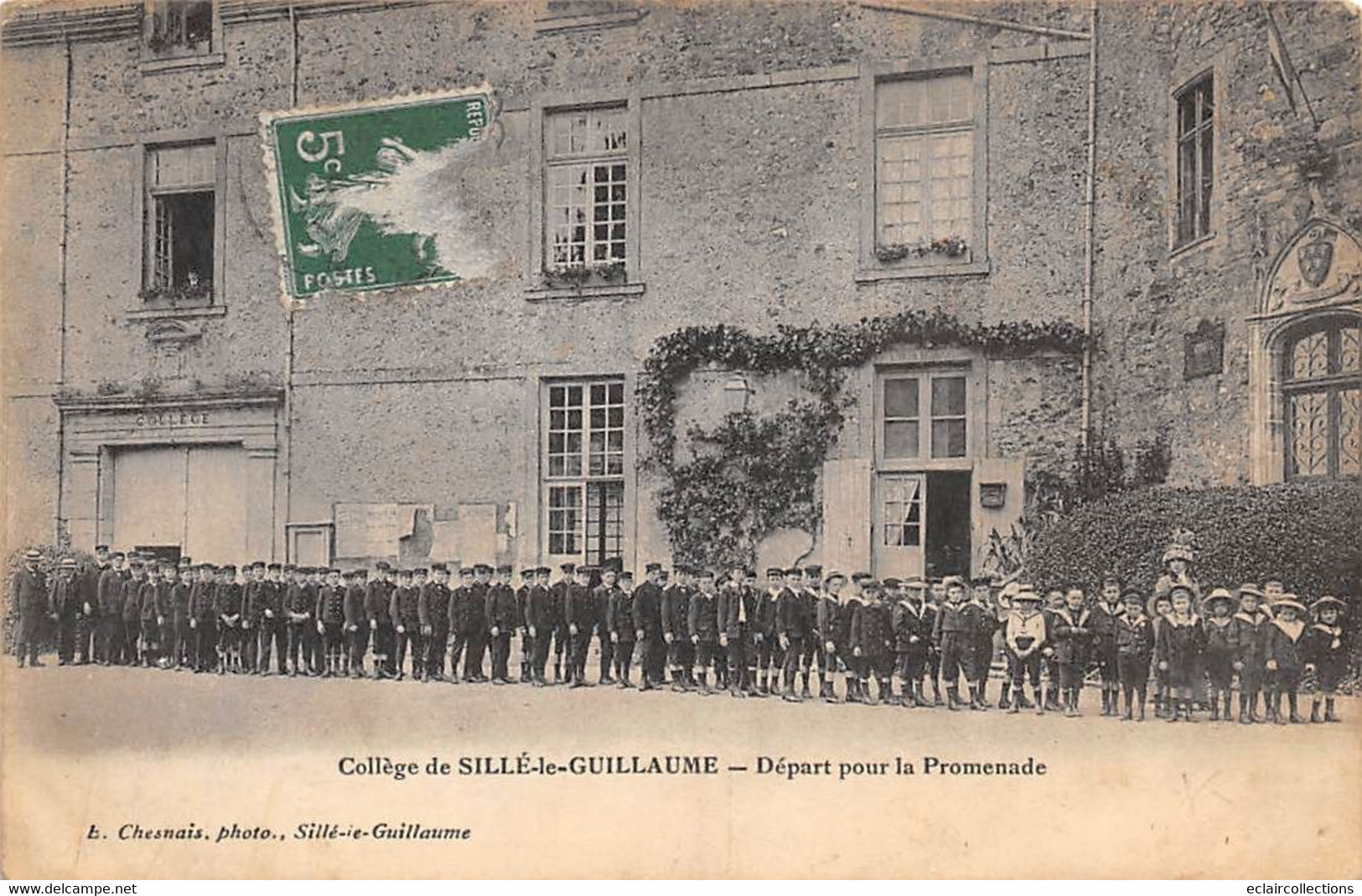 Sillé Le Guillaume          72         Collège . Départ Pour La Promenade                          (voir Scan) - Sille Le Guillaume