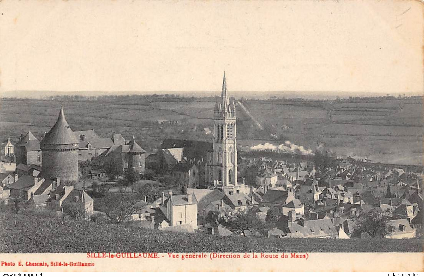 Sillé Le Guillaume          72         Vue Générale. Direction Route Du Mans             (voir Scan) - Sille Le Guillaume