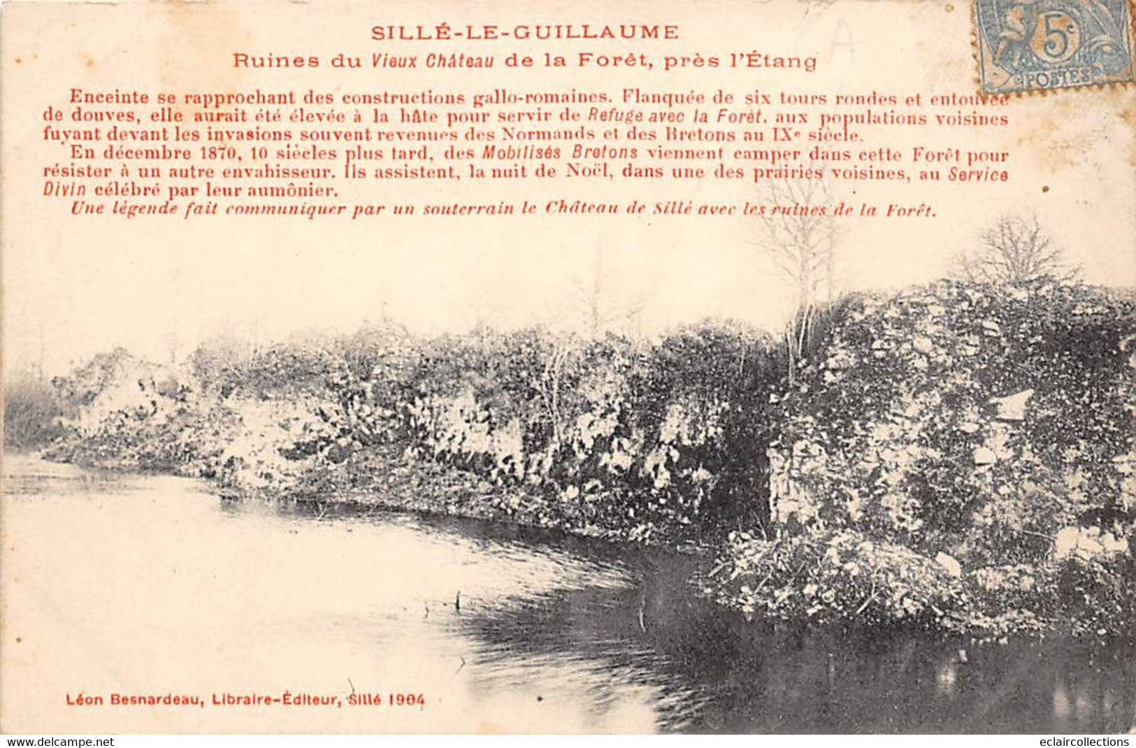 Sillé Le Guillaume          72         Ruines Du Vieux Château De La Forêt           (voir Scan) - Sille Le Guillaume