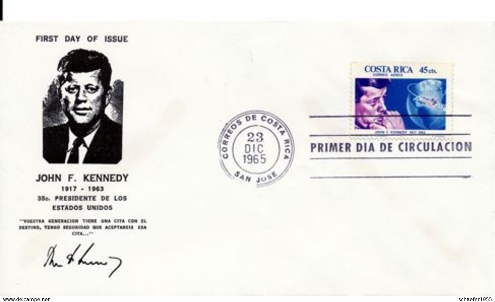 Costa Rica 1962   2x FDC + Stamps Convencion Filatelica - North  America
