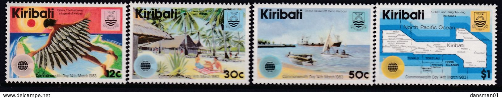 Kiribati 1983 Commonwealth Day Sc 418-21 Mint Never Hinged - Kiribati (1979-...)