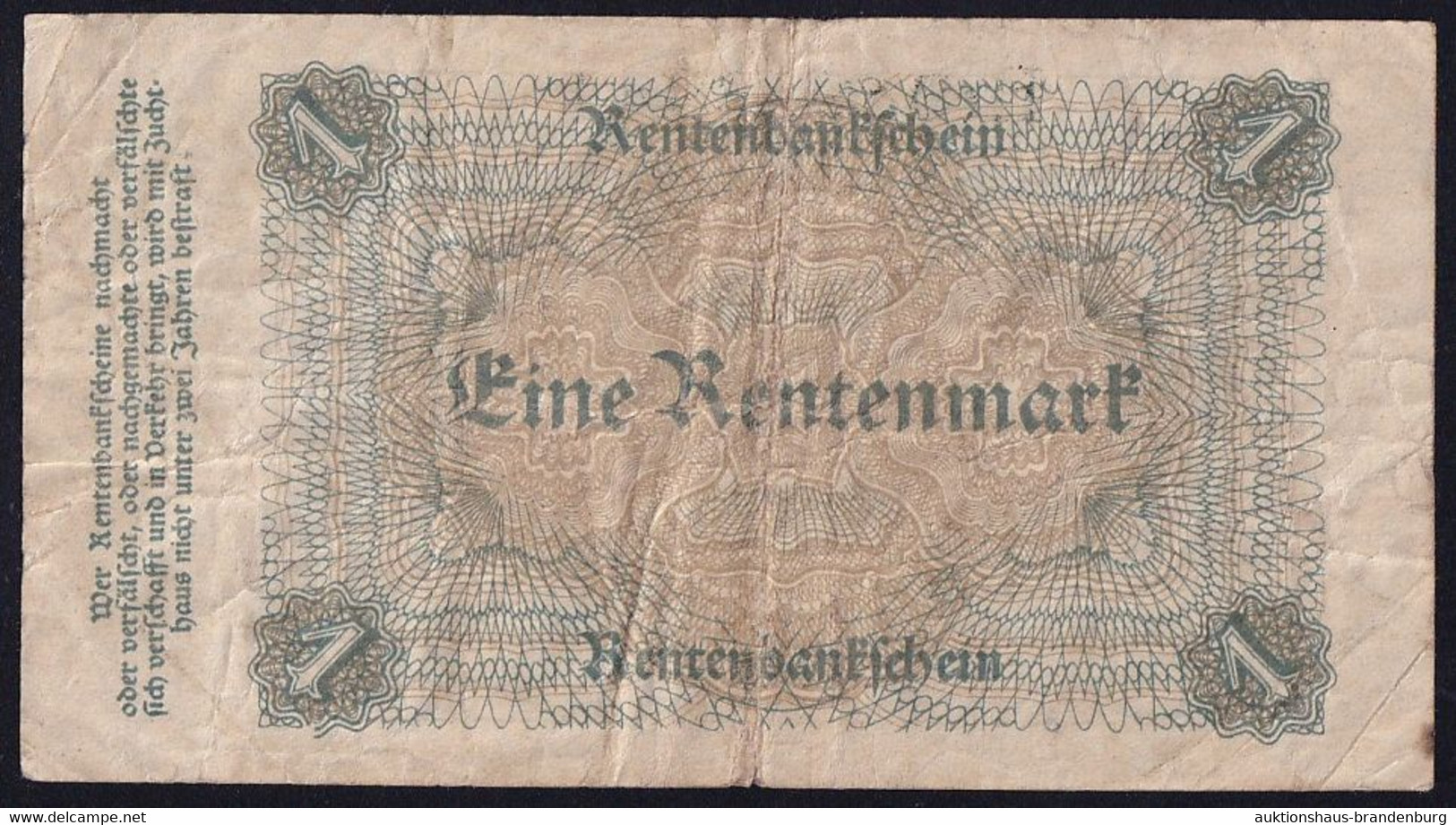 1 Rentenmark 1.11.1923 - Serie H - Dt. Rentenbank (DEU-199) - 1 Rentenmark